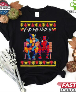 Deadpool and Wolverine Friends ugly Christmas shirt