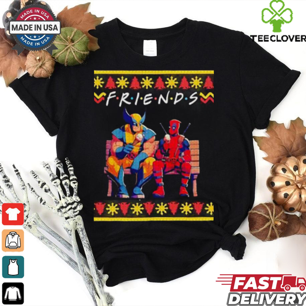 Deadpool and Wolverine Friends ugly Christmas shirt Deadpool and Wolverine Friends ugly Christmas shirt