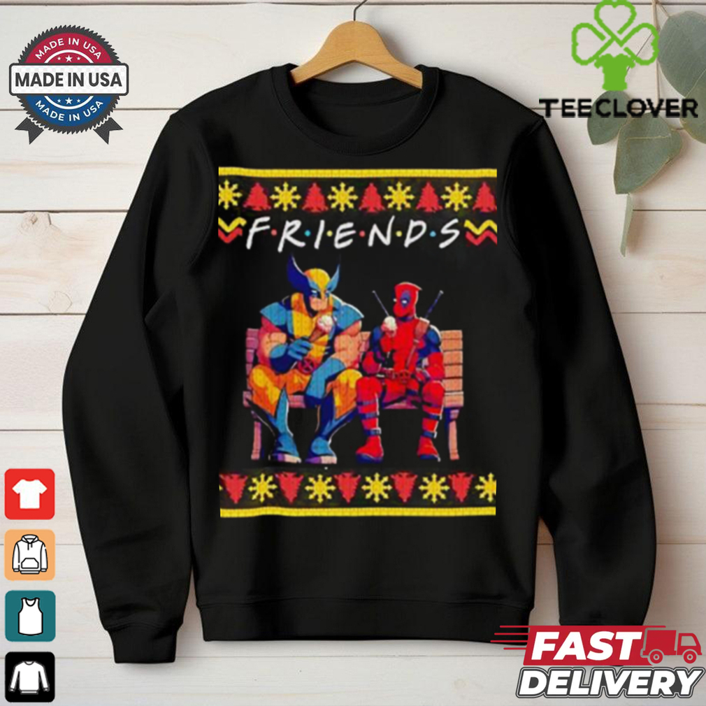 Deadpool and Wolverine Friends ugly Christmas shirt Deadpool and Wolverine Friends ugly Christmas shirt
