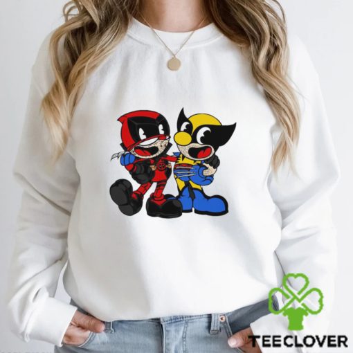 Deadpool and Wolverine X Cuphead Weapon X Head hoodie, sweater, longsleeve, shirt v-neck, t-shirt