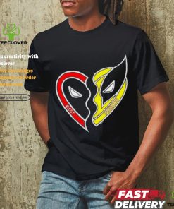 Deadpool and Wolverine best friends pendant half heart shirt 3 Deadpool and Wolverine best friends pendant half heart shirt