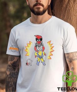 Deadpool and Wolverine sketchy characters funny shirt