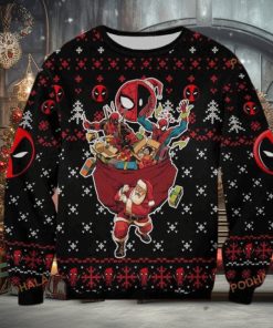Deadpool with Spider Man Marvel Ugly Christmas Sweater