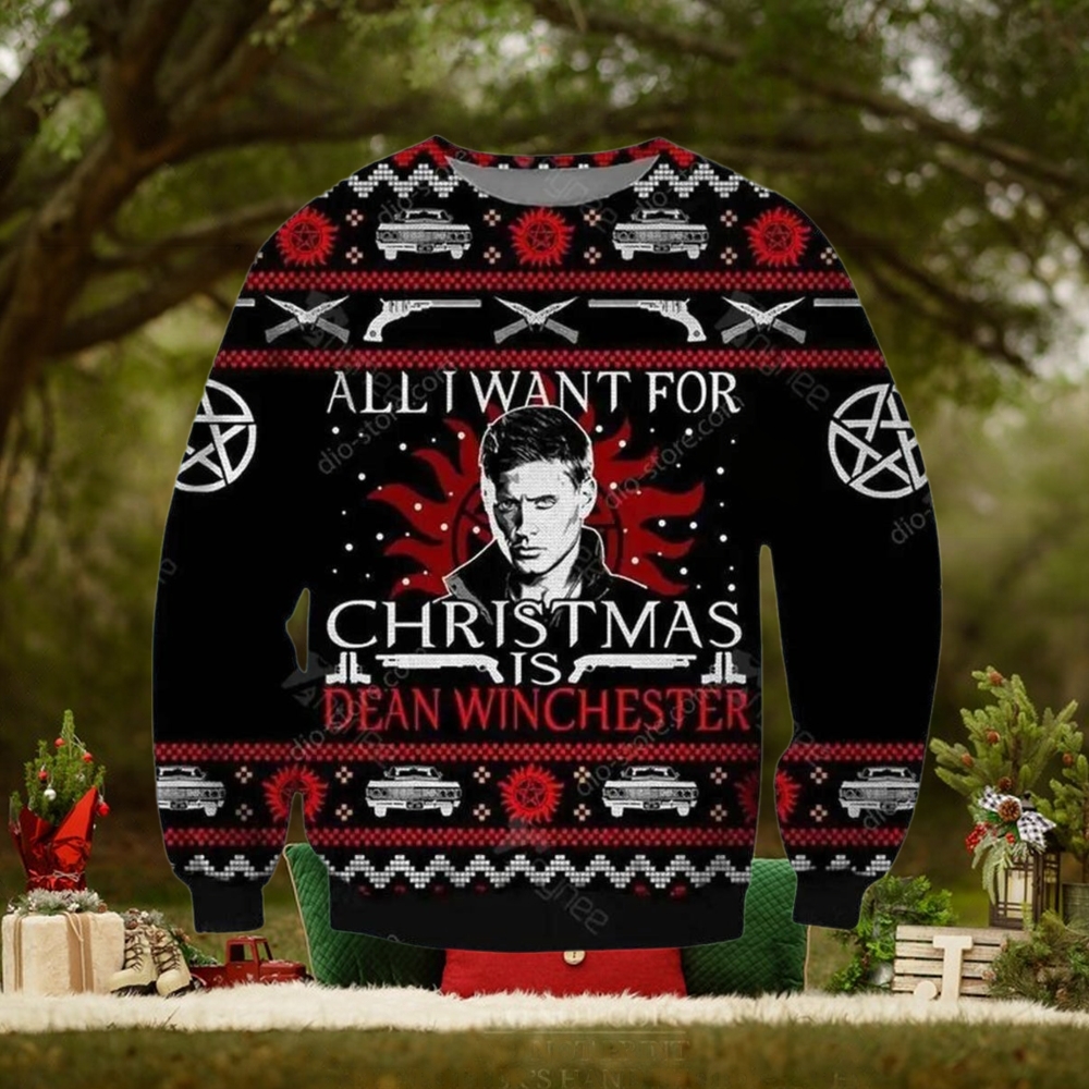 Dean Winchester Supernatural Ugly Christmas Sweater, Winchester Brothers Sweatshirt, Supernatural Xmas Sweatshirt, Holiday Gift For Her Dean Winchester Supernatural Ugly Christmas Sweater, Winchester Brothers Sweatshirt, Supernatural Xmas Sweatshirt, Holiday Gift For Her