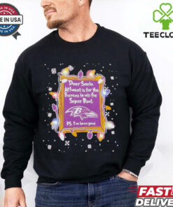 Dear Santa Baltimore Ravens Christmas Lights shirt