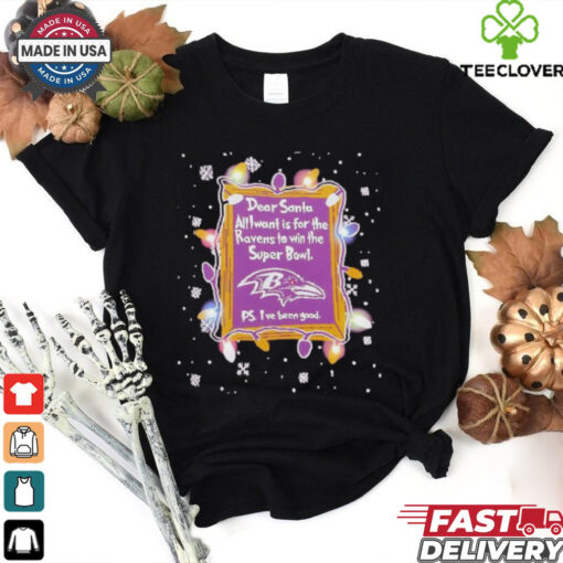 Dear Santa Baltimore Ravens Christmas Lights shirt