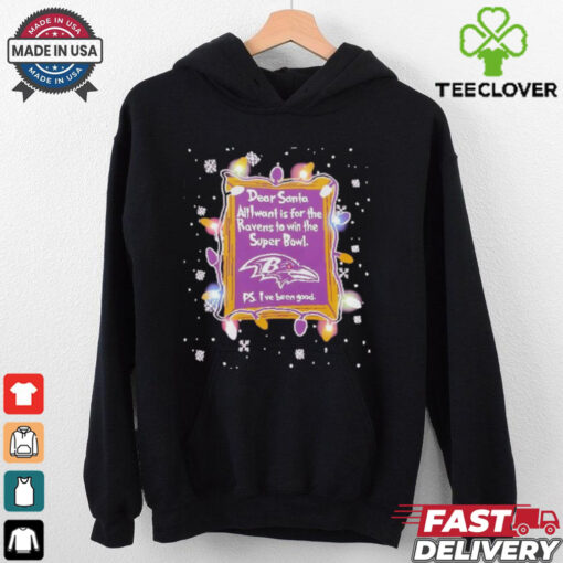 Dear Santa Baltimore Ravens Christmas Lights shirt