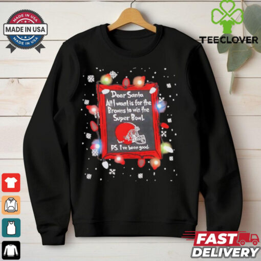 Dear Santa Cleveland Browns Christmas Lights shirt
