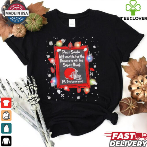 Dear Santa Cleveland Browns Christmas Lights shirt