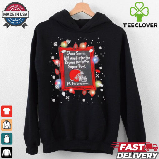 Dear Santa Cleveland Browns Christmas Lights shirt