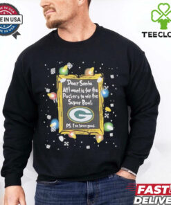 Dear Santa Green Bay Packers Christmas Lights shirt