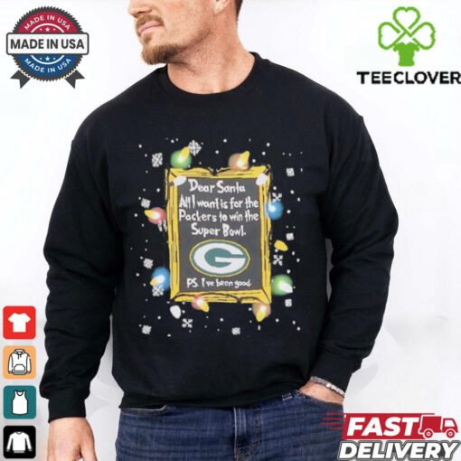 Dear Santa Green Bay Packers Christmas Lights shirt