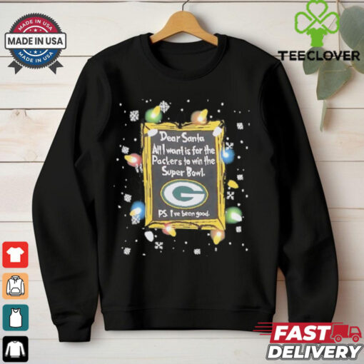 Dear Santa Green Bay Packers Christmas Lights shirt