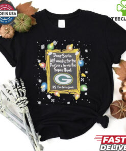 Dear Santa Green Bay Packers Christmas Lights shirt