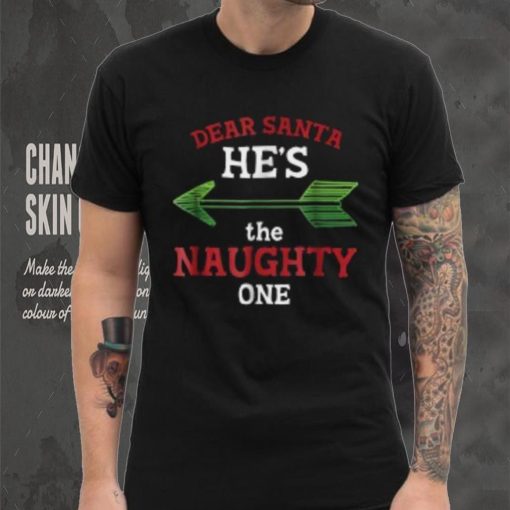 Dear Santa He s the Naughty One Funny Christmas’ Men’s Shirt