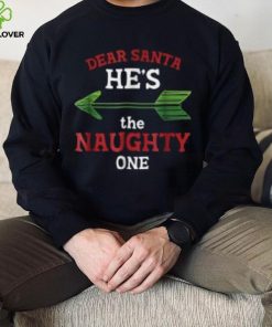 Dear Santa He s the Naughty One Funny Christmas' Men's Shirt