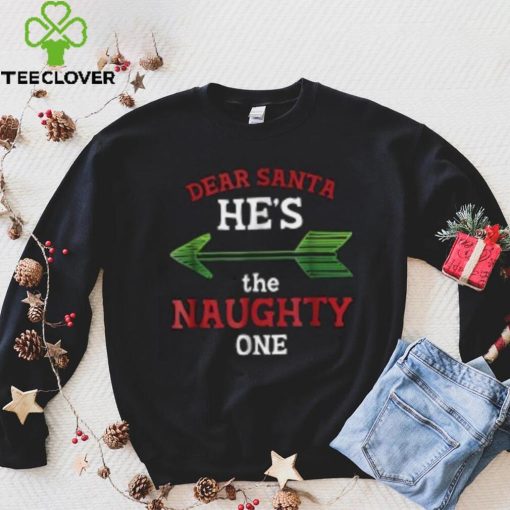 Dear Santa He s the Naughty One Funny Christmas’ Men’s Shirt