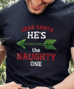 Dear Santa He s the Naughty One Funny Christmas' Men's Shirt