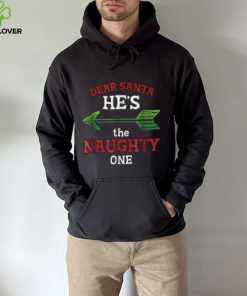 Dear Santa He s the Naughty One Funny Christmas' Men's Shirt