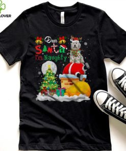 Dear Santa I'm Naughty Funny Christmas Lights Snow Bearded Collie Dog Santa Stuck In Chimney T Shirt 3 Dear Santa I'm Naughty Funny Christmas Lights Snow Bearded Collie Dog Santa Stuck In Chimney T Shirt