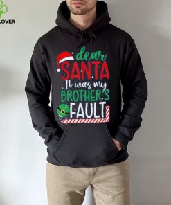 Dear Santa It's Was My Brother's Fault Christmas Pajama Xmas Shirt