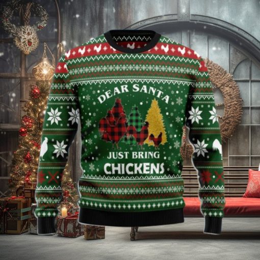 Dear Santa Just Bring Chickens Ugly Christmas Sweater Style Gift For Men And Women