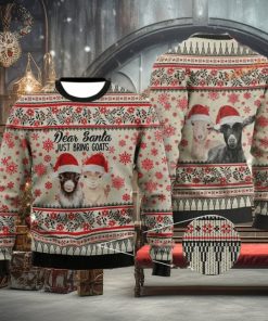 Dear Santa Just Bring Goats Ugly Christmas Sweater, Xmas Goat Sweater