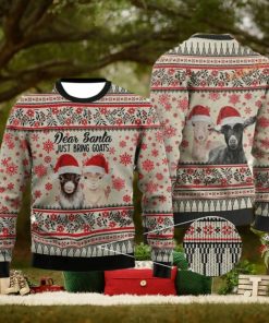 Dear Santa Just Bring Goats Ugly Christmas Sweater, Xmas Goat Sweater