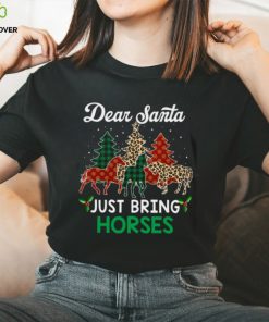 Dear Santa Just Bring Horses Christmas Tree ELF Leopard Christmas Horse Classic T Shirt