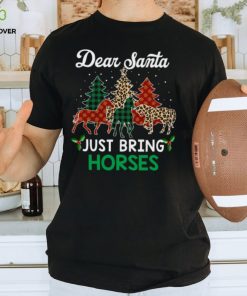 Dear Santa Just Bring Horses Christmas Tree ELF Leopard Christmas Horse Classic T Shirt
