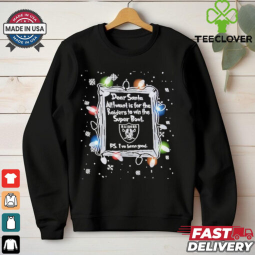 Dear Santa Las Vegas Raiders Christmas Lights shirt