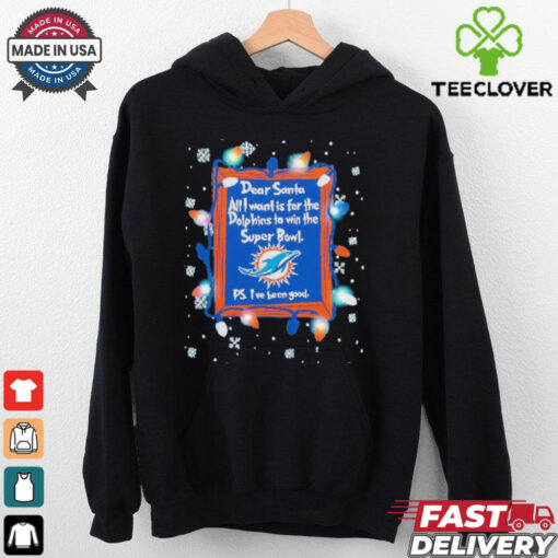 Dear Santa Miami Dolphins Christmas Lights shirt