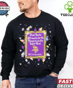 Dear Santa Minnesota Vikings Christmas Lights shirt