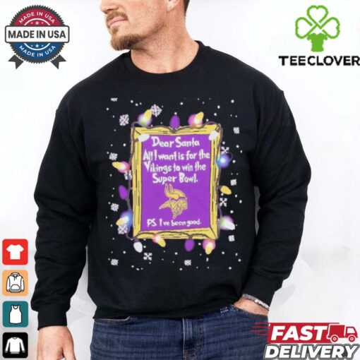 Dear Santa Minnesota Vikings Christmas Lights shirt