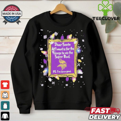 Dear Santa Minnesota Vikings Christmas Lights shirt