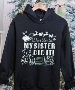 Dear Santa, My Sister Did It Funny Christmas Shirt Baby Bib