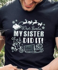 Dear Santa, My Sister Did It Funny Christmas Shirt Baby Bib