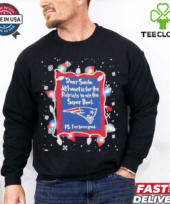 Dear Santa New England Patriots Christmas Lights shirt