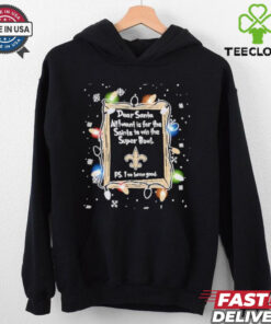 Dear Santa New Orleans Saints Christmas Lights shirt