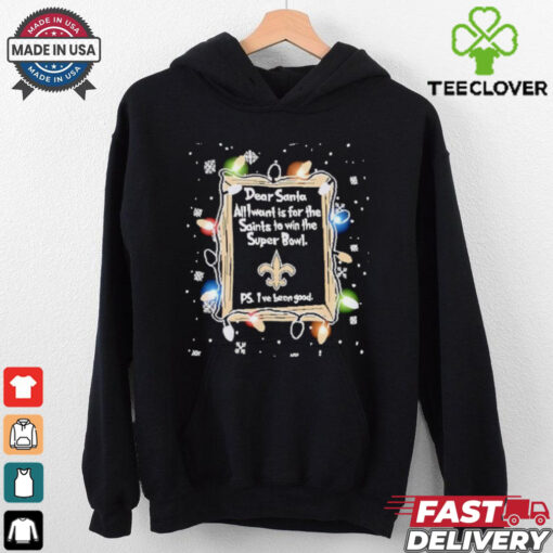 Dear Santa New Orleans Saints Christmas Lights shirt