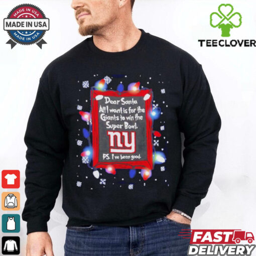 Dear Santa New York Giants Christmas Lights shirt