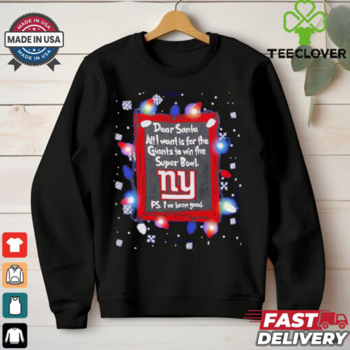 Dear Santa New York Giants Christmas Lights shirt