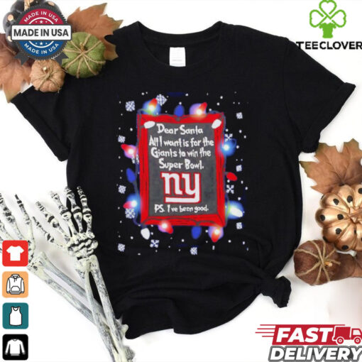 Dear Santa New York Giants Christmas Lights shirt