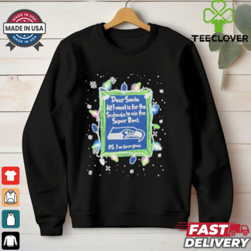 Dear Santa Seattle Seahawks Christmas Lights shirt