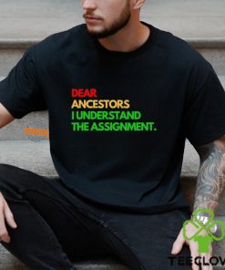 Dear ancestors I understand the assignment shirt