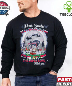Dear santa all i want is for the bills to win the super bowl christmas xmas t shirt
