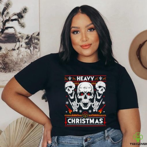 Death Black Metal Rocker Horns Christmas Shirt
