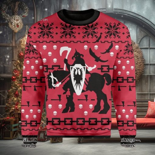 Death Dealer Knitting Pattern Ugly Christmas Holiday Sweater