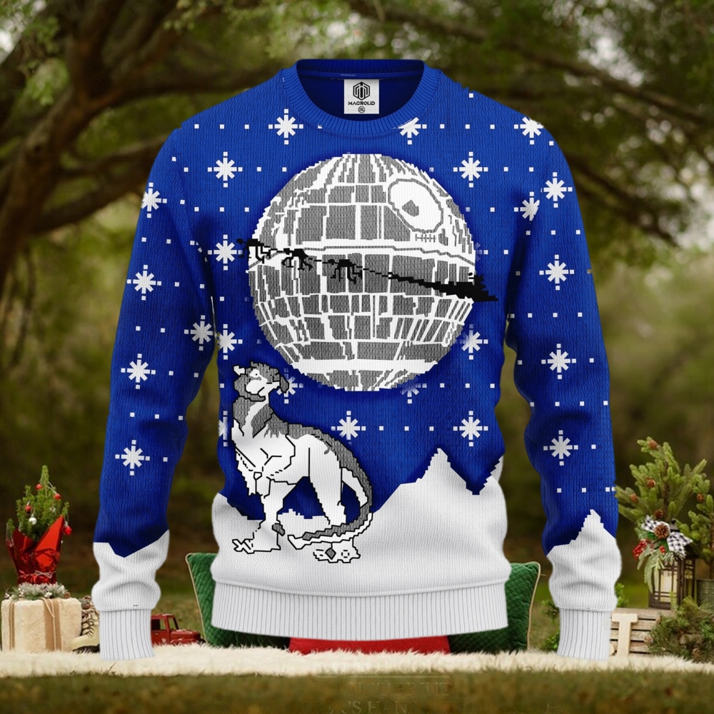 Death Star Thanksgiving Women Mens Ugly Christmas Sweater - Teeclover