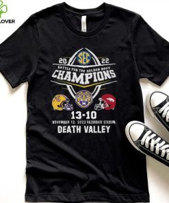 Death Valley Champions Battle For The Golden Boot 2022 LSU Tigers 13 10 Arkansas Razorbacks Shirt